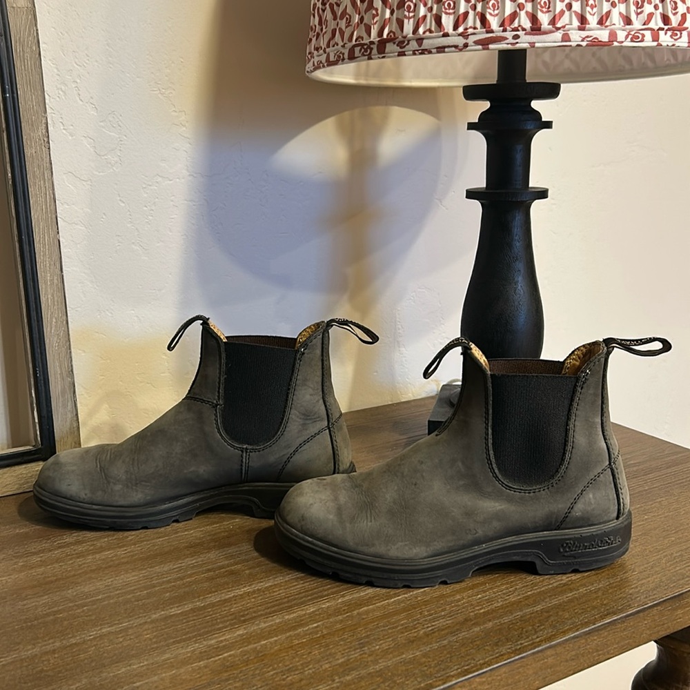 Blundstone Chelsea Boots Rustic Black Grey Size 7.5 US